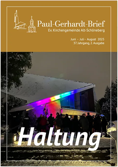 Titelblatt des Paul-Gerhardt-Briefes 2025/2 - Haltung