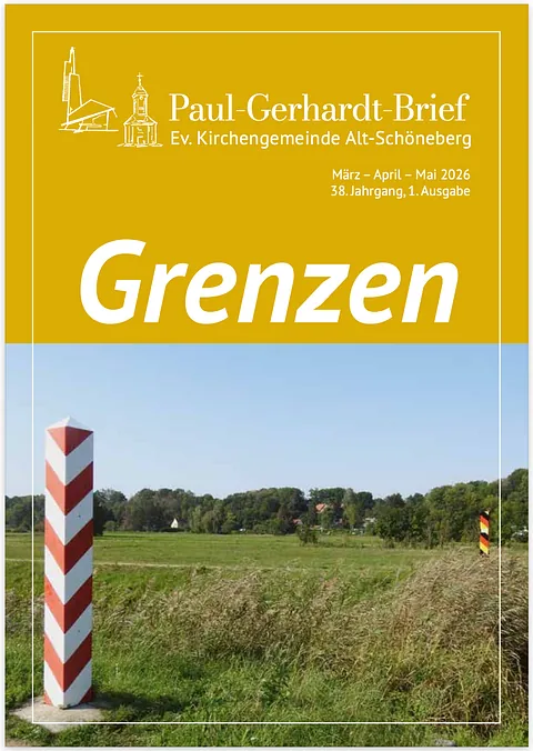 Titelblatt des Paul-Gerhardt-Briefes 2026/1 - Grenzen