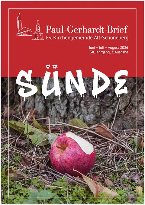 Titelblatt des Paul-Gerhardt-Briefes 2026/2 - Sünde